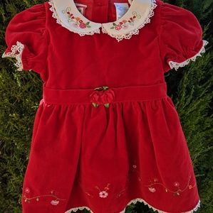 Vintage Baby Togs Velvet Holiday Dress 🎄